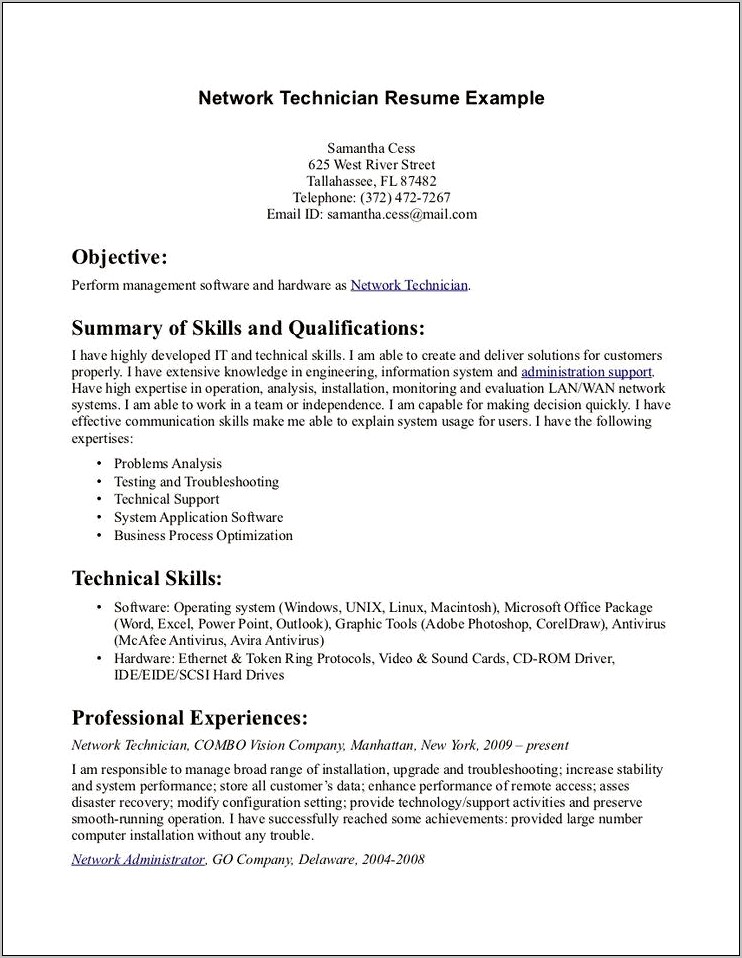 Resume Objective Examples For Any Job Store