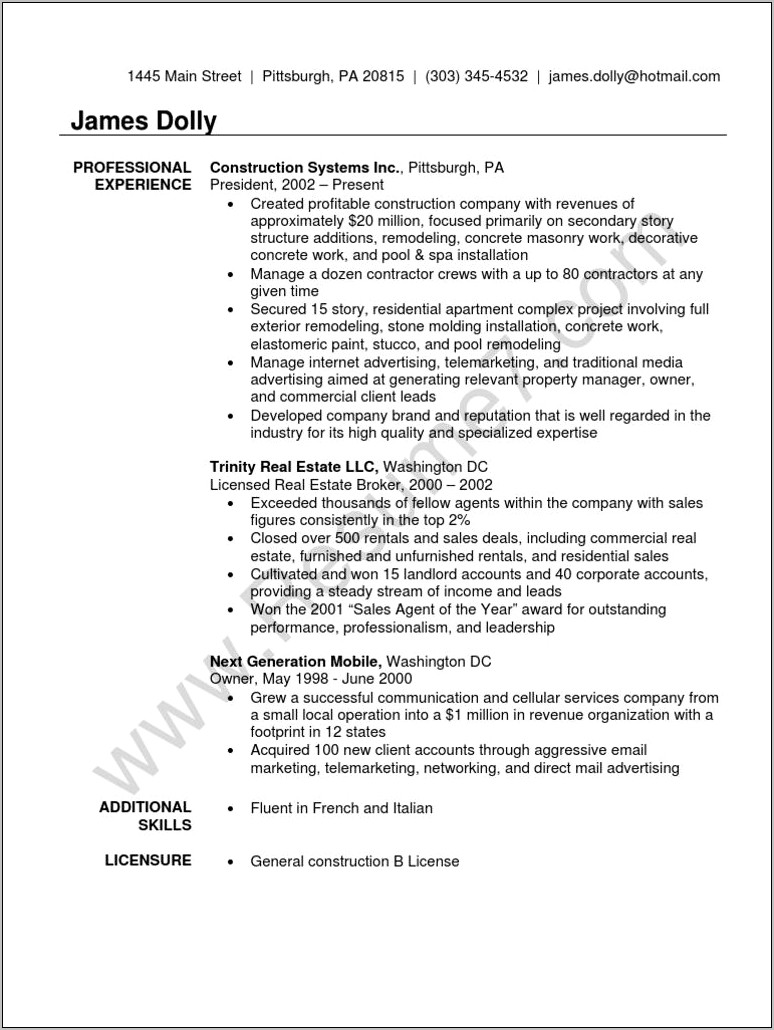 Resume Objective Examples For Customer Service Representative