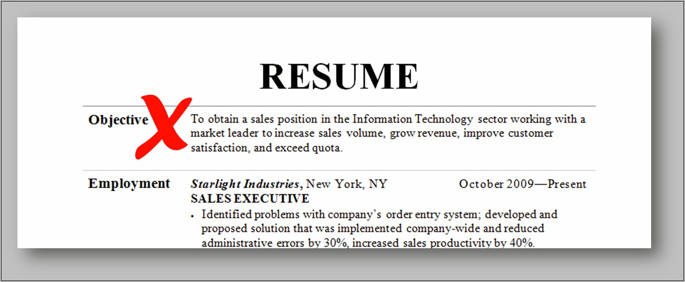 Resume Objective Examples For Office Positions