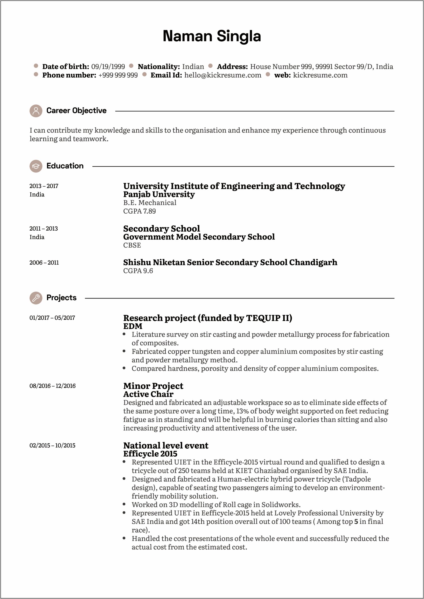 Resume Objective For A Research Position