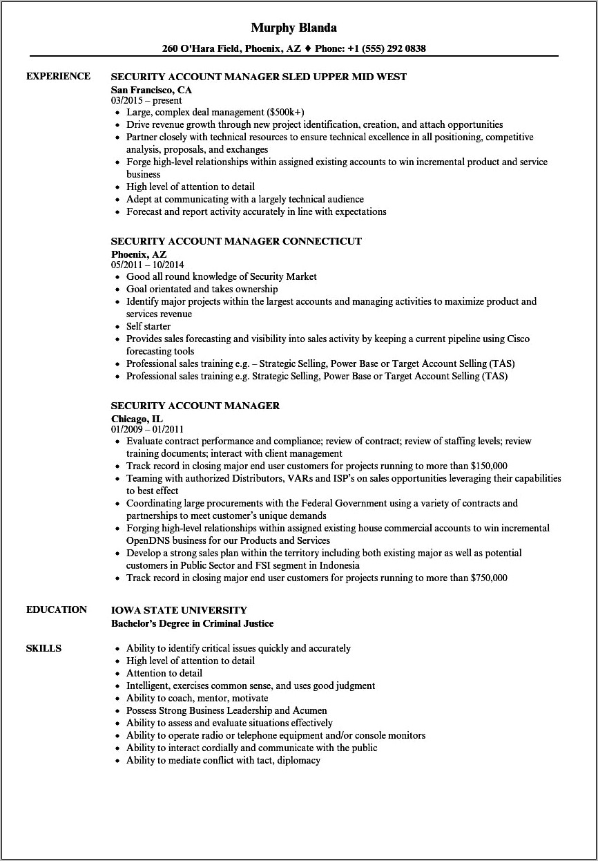 Resume Objective For Criminal Justice Field