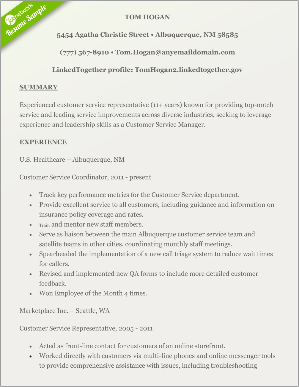 Resume Objective For Internal Promotion