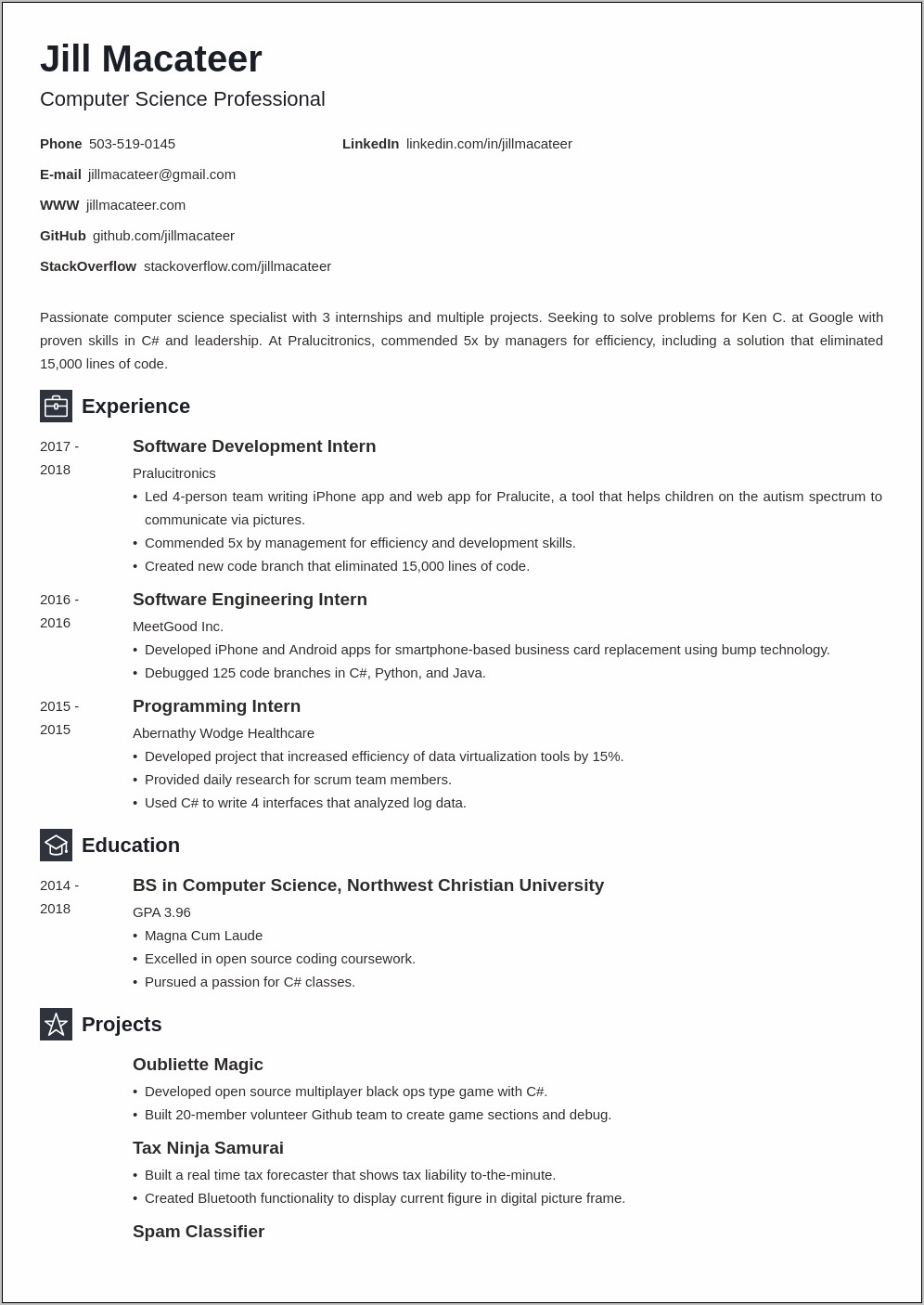 Resume Objective For It Tech Computer
