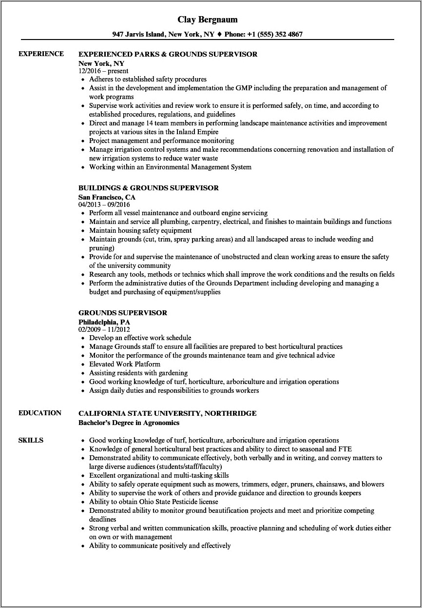 Resume Objective For Maintenance Coordinator