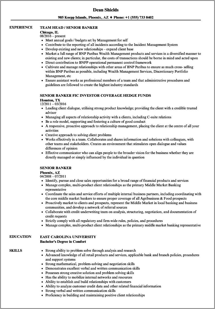 Resume Objective For Phone Banker 1