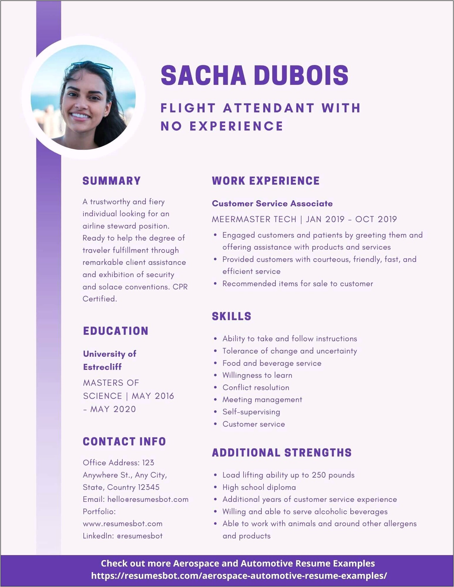 Resume Objective For Position With No Experience