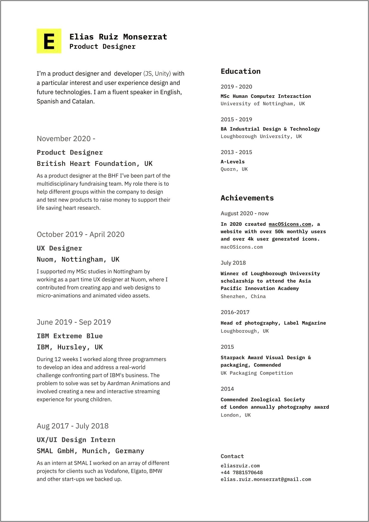 Resume Objective For User Experience Researcher