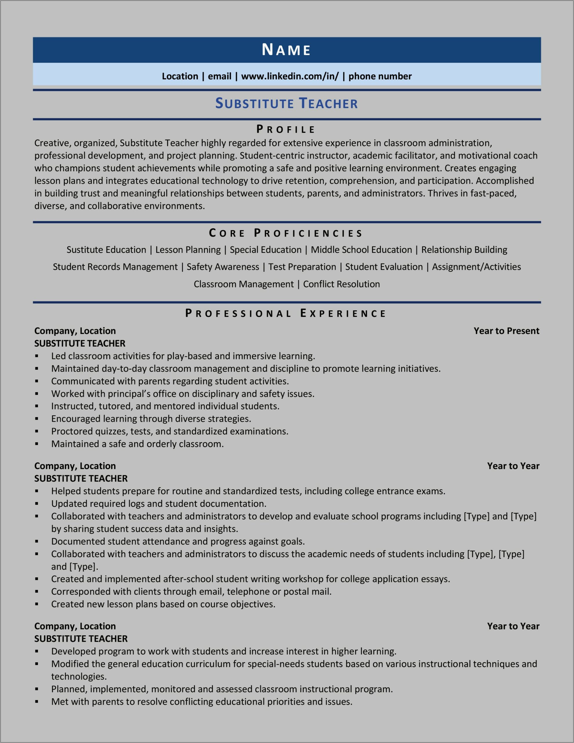 Resume Objective For Working With Special Needs