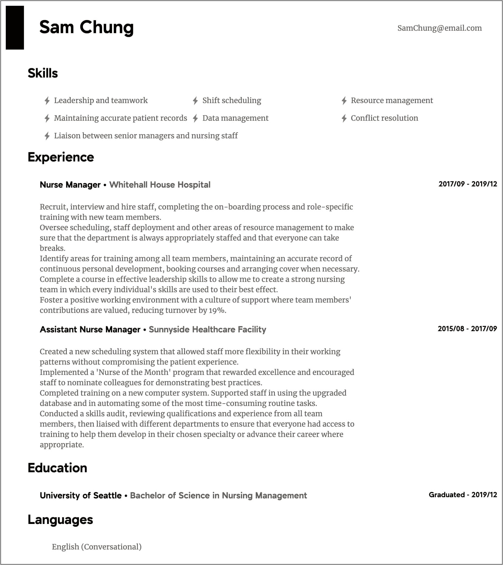 Resume Objective Nursing Assistant Examples