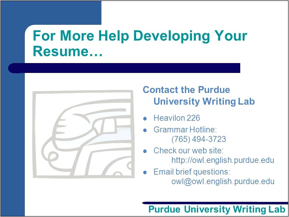 Resume Objective Site Http Owl.english.purdue.edu