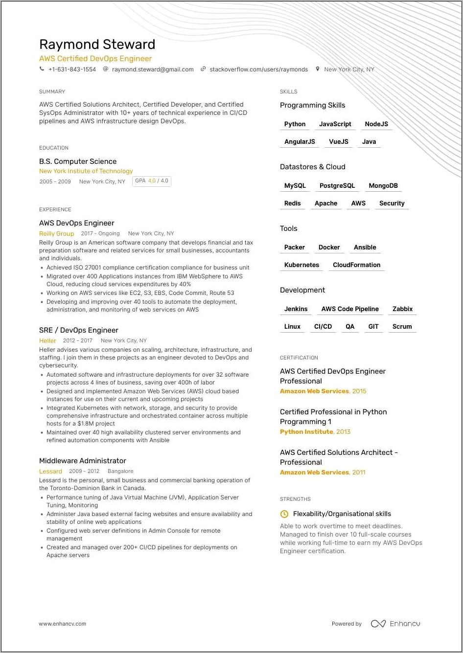 Resume Objective Statement Examples Aws Engineer