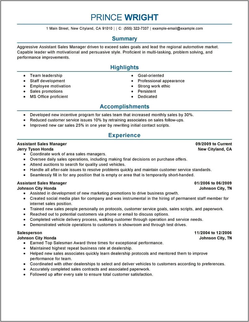 Resume Objective Statements For Purchasing