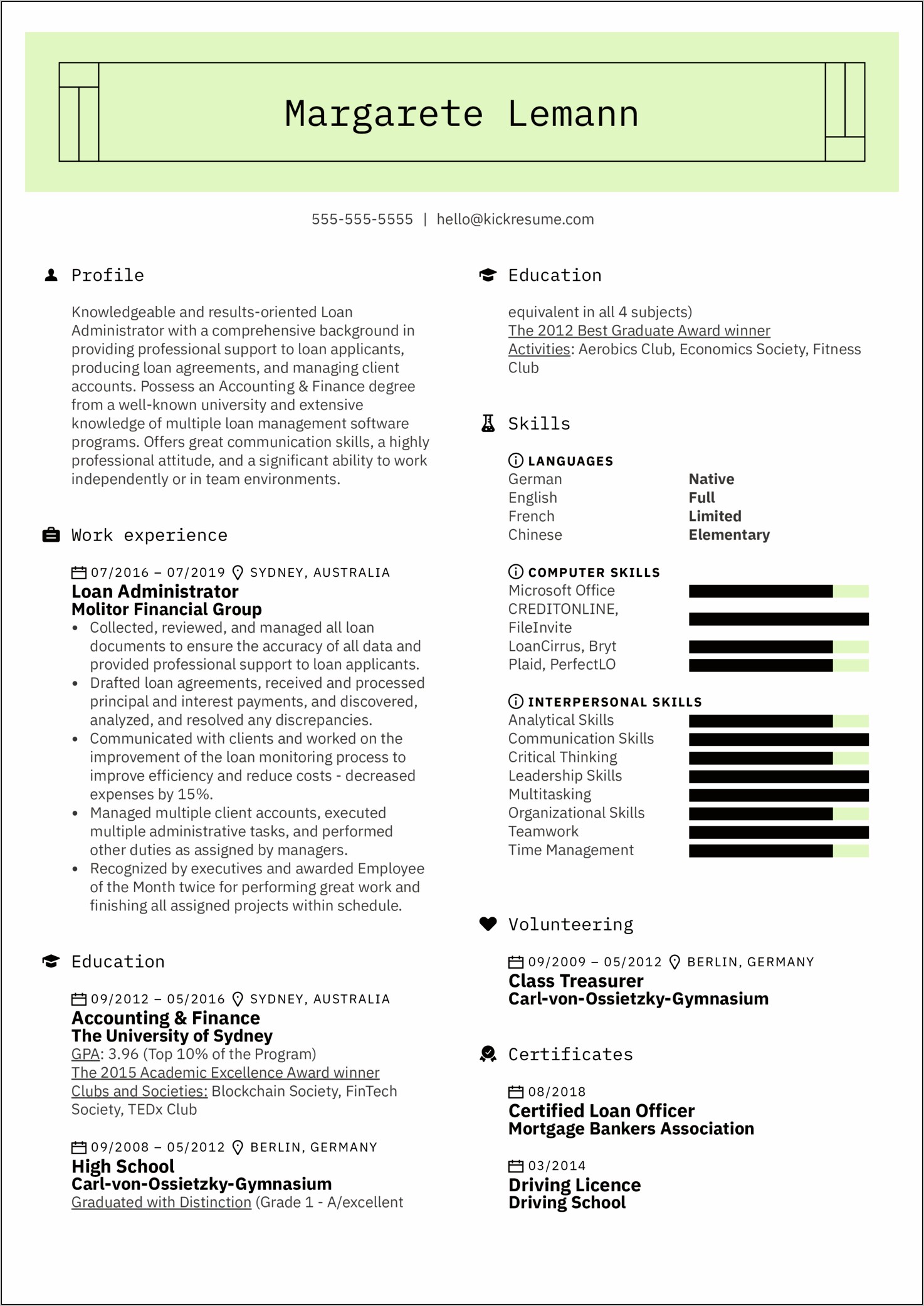 Resume Profile Examples Mortgage Loan Officer