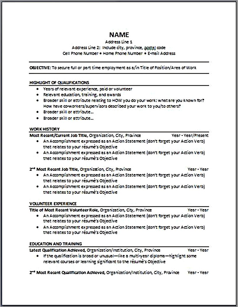 Resume Put Most Relevant Or Recent Job First