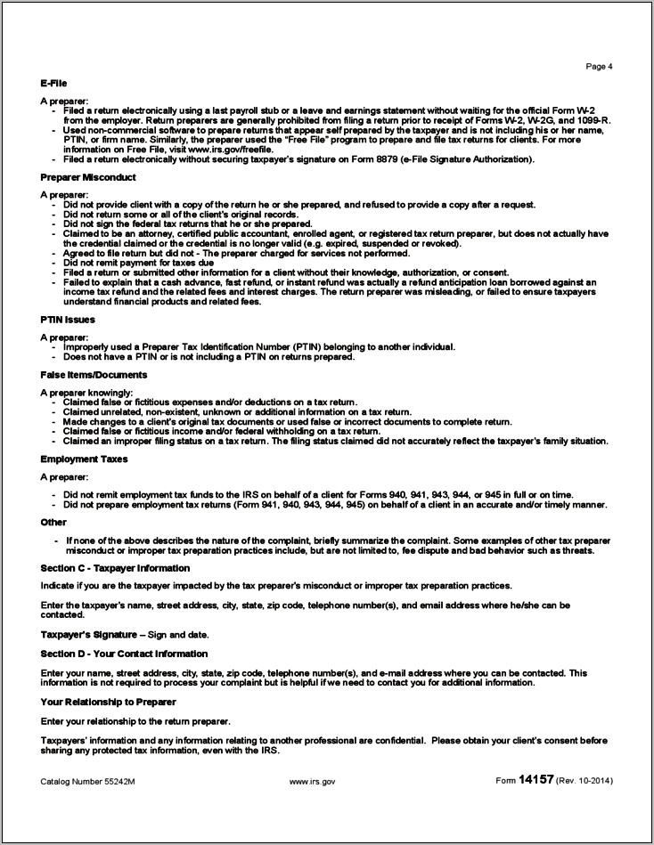 Resume Sample For Irs Ptin Number