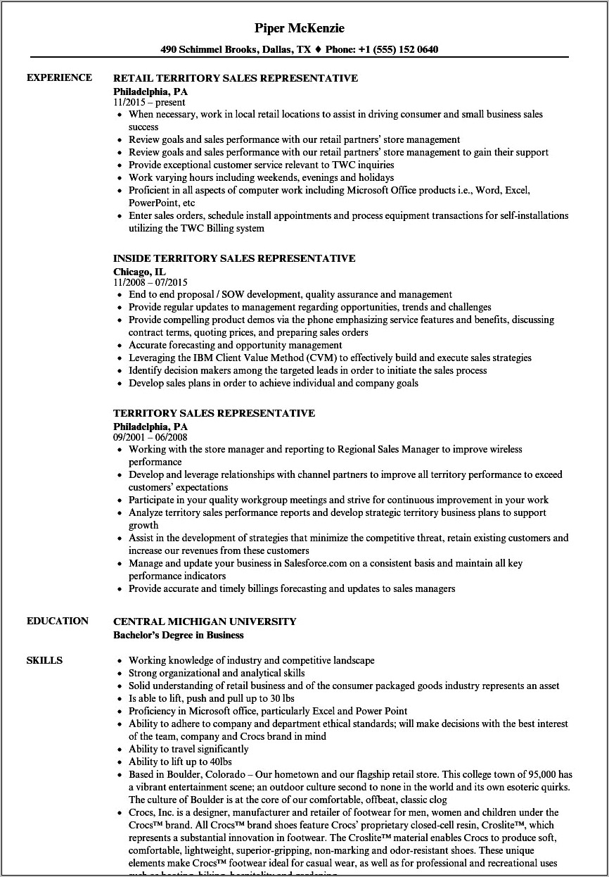 Resume Sample Home Depot Pro Field Sales Professional