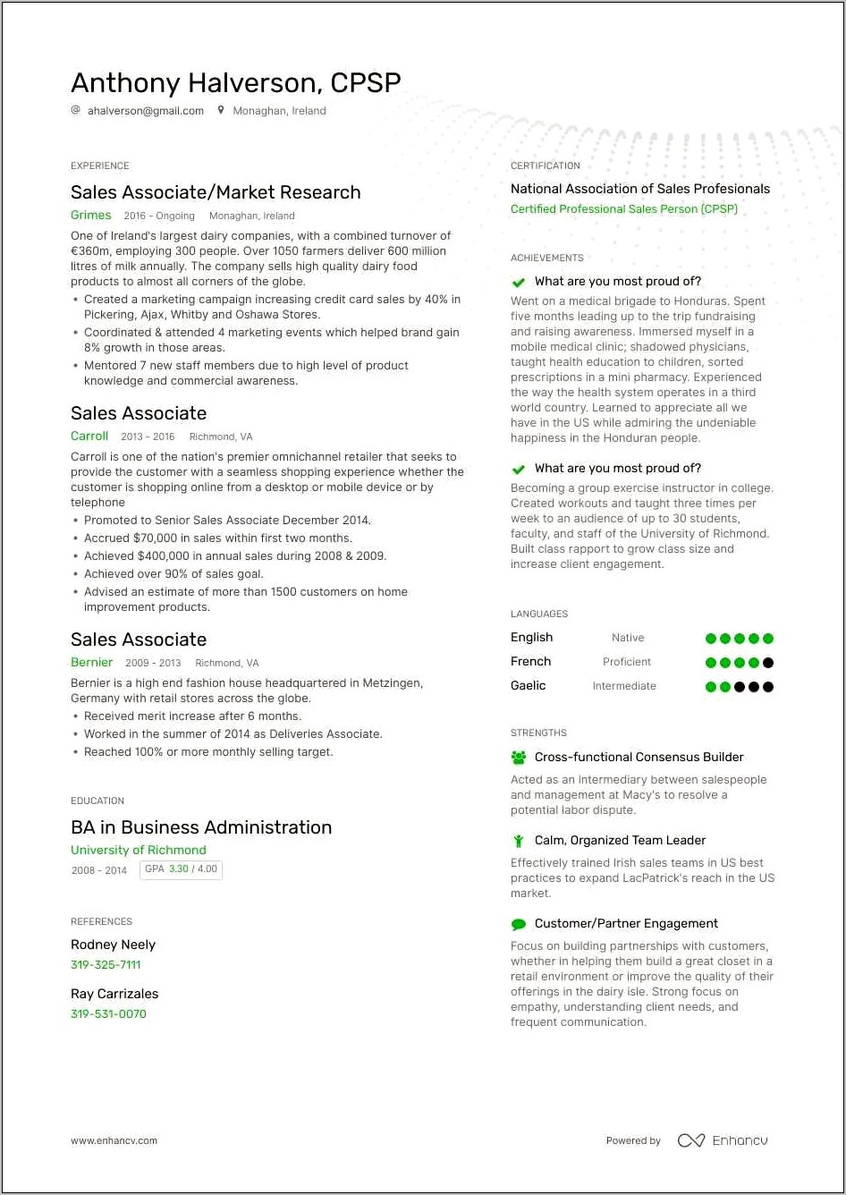 Resume Skills Examples For Retail