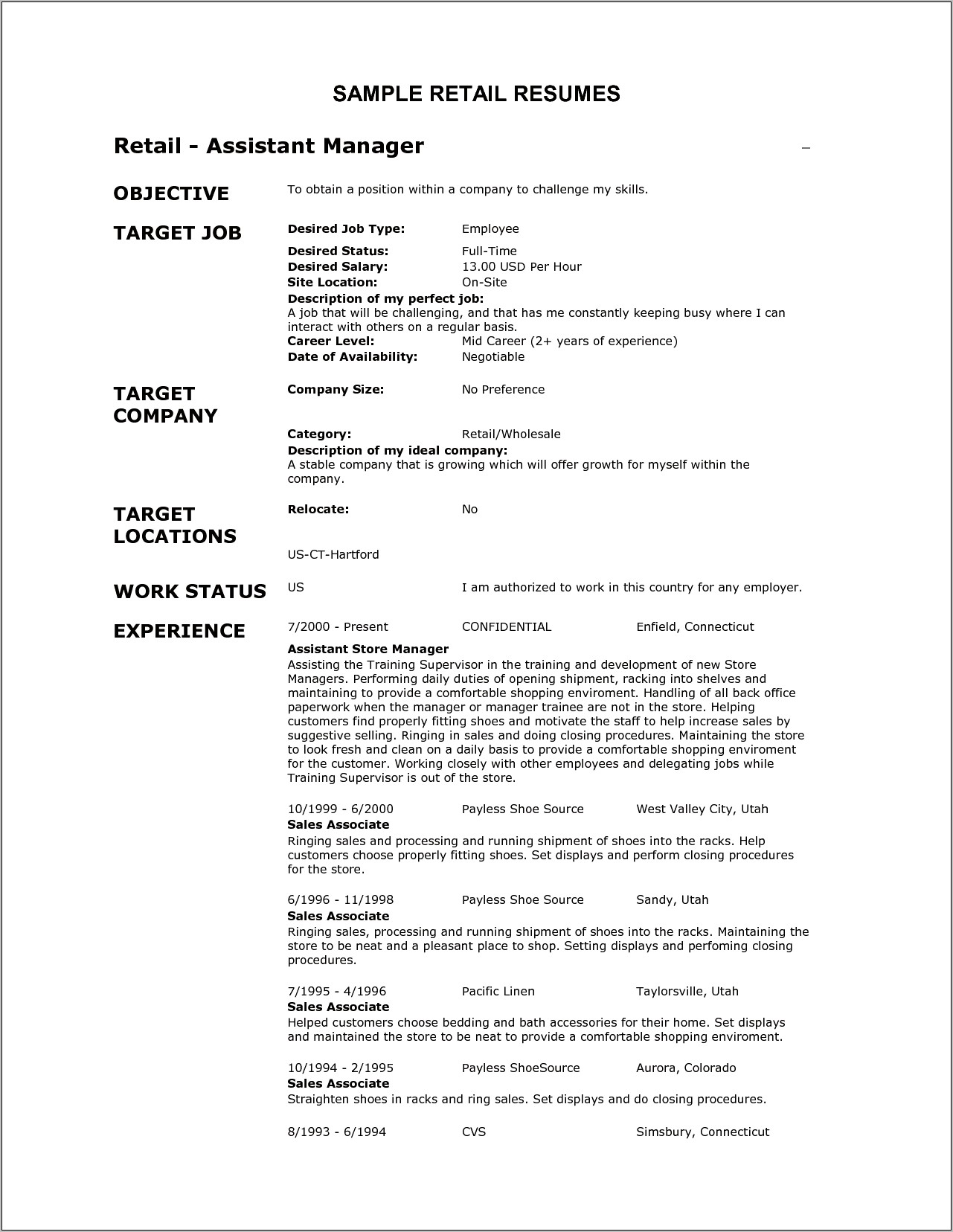 Sales Associate Resume Job Objective