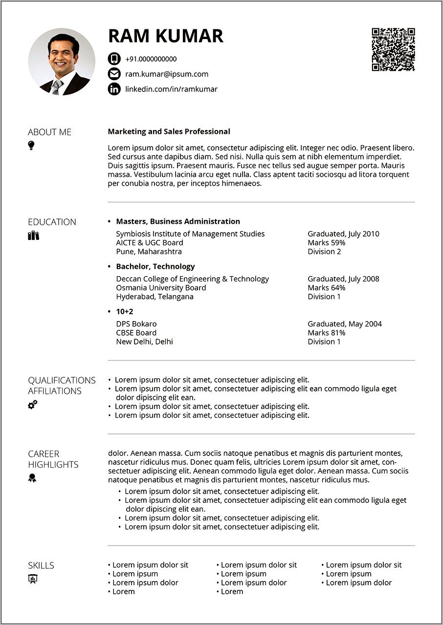 Sample Resume Format For Seaman