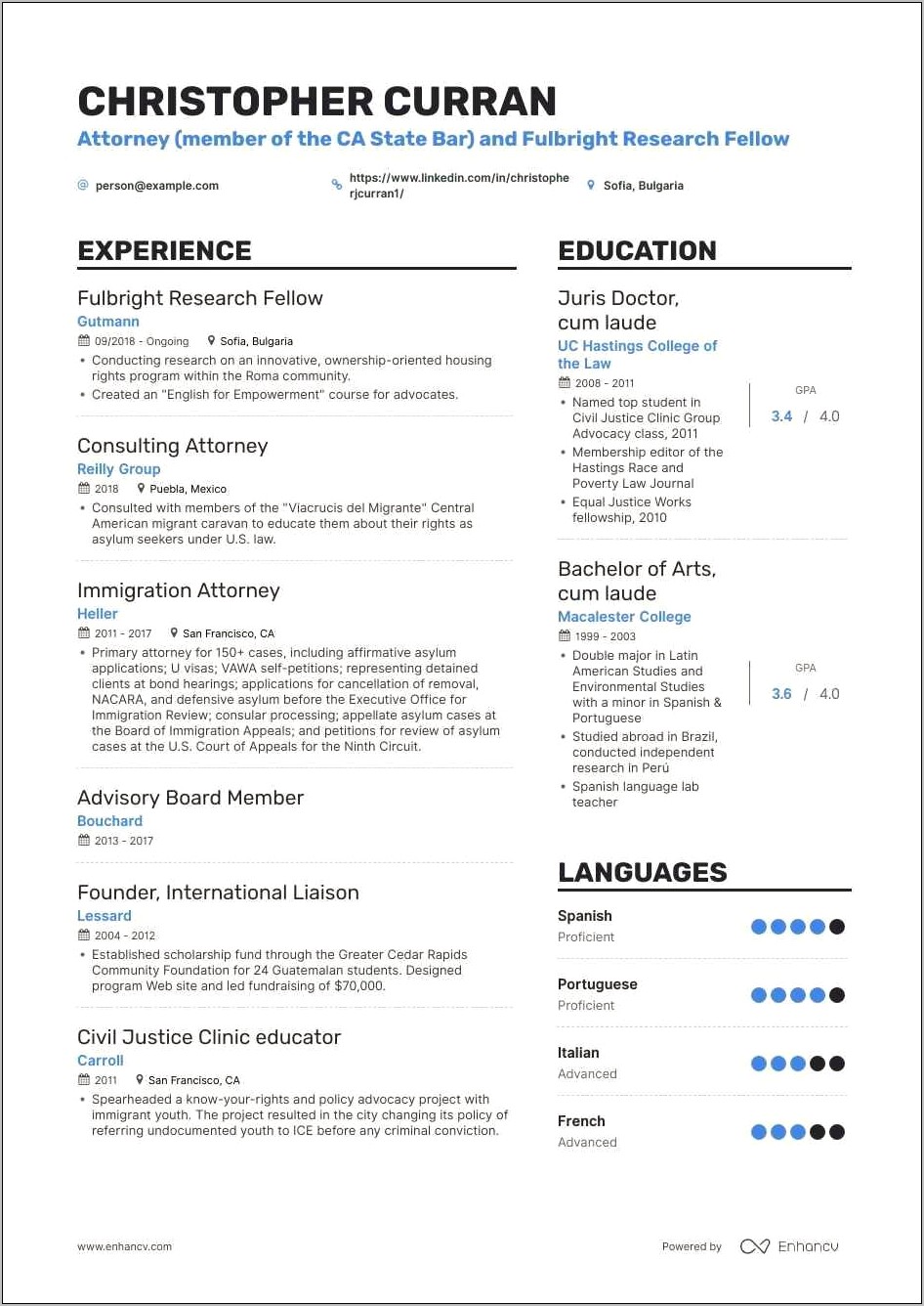 Sample Resume With Research Experience