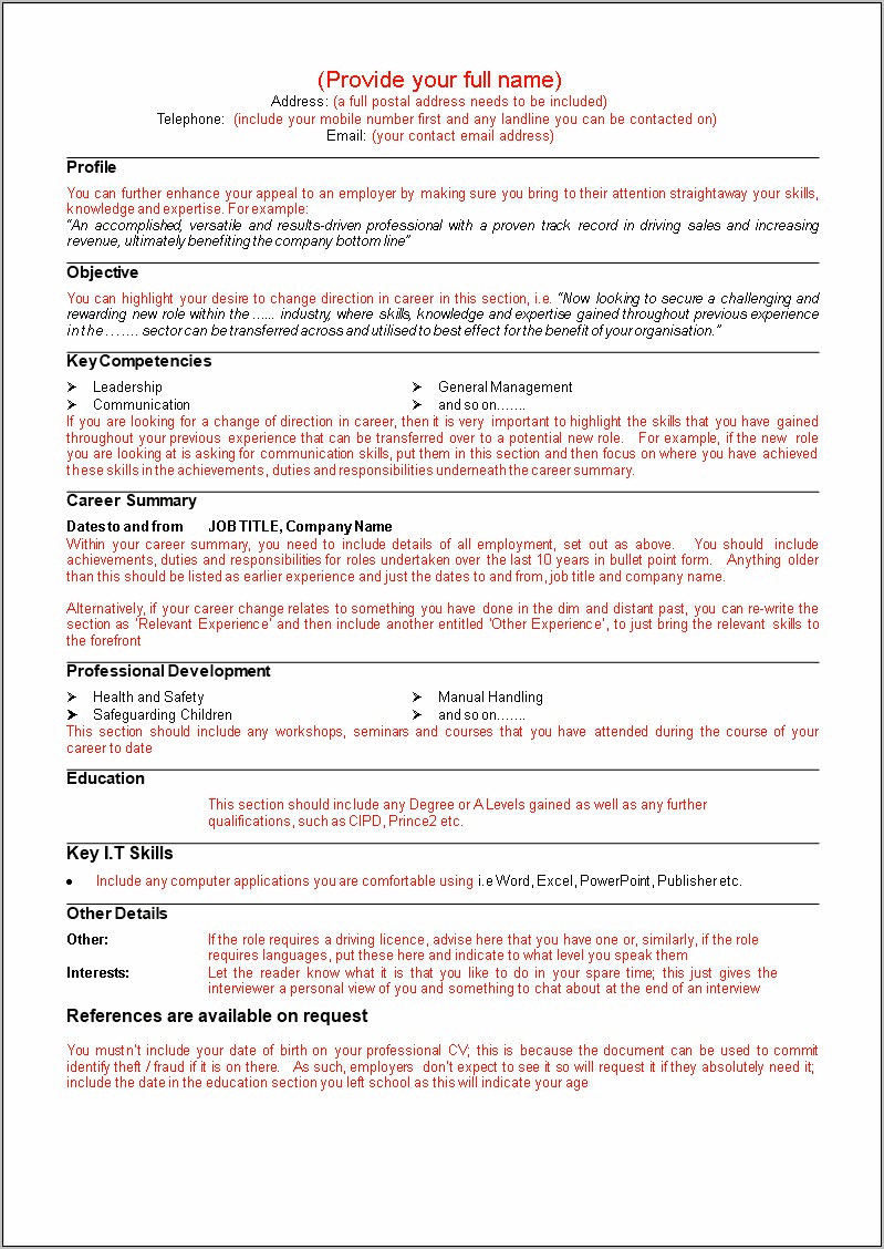Samples Of Great Professional Resumes