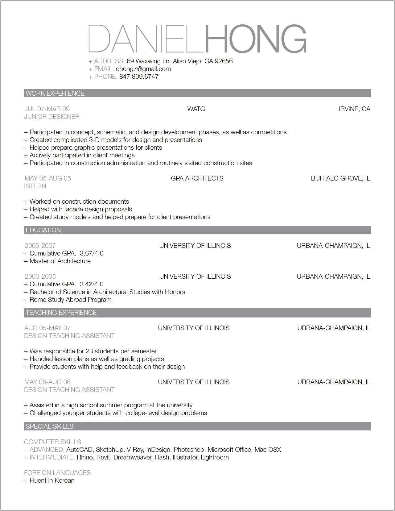 Samples Of Professional Resumes Free