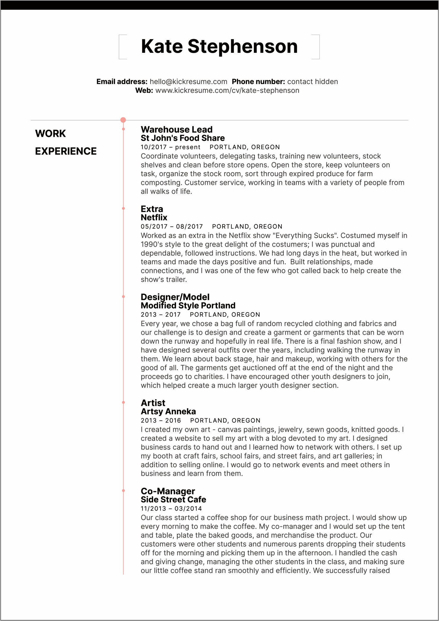 Skills For Resume For Barista