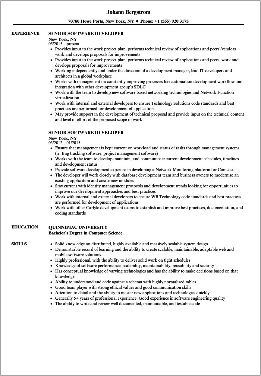 Software Programs On Resume Example