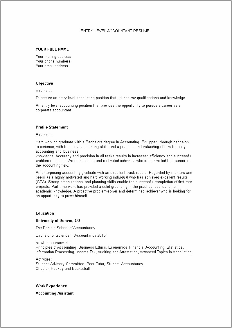 Staff Tax Accountant Resume Examples