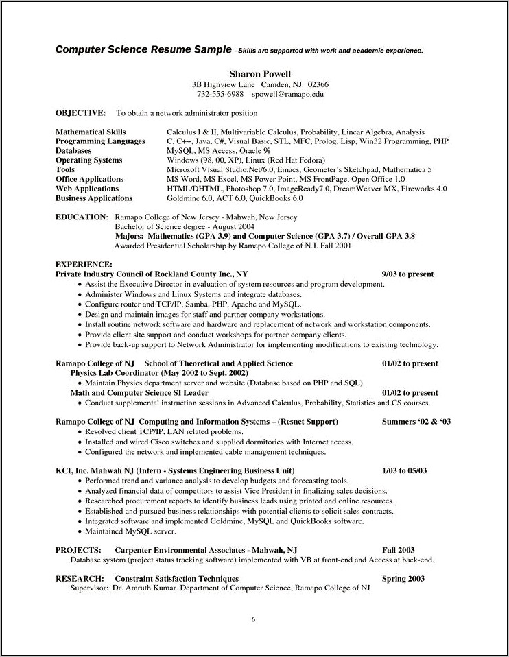 Supplemental Instructor Job Description Resume