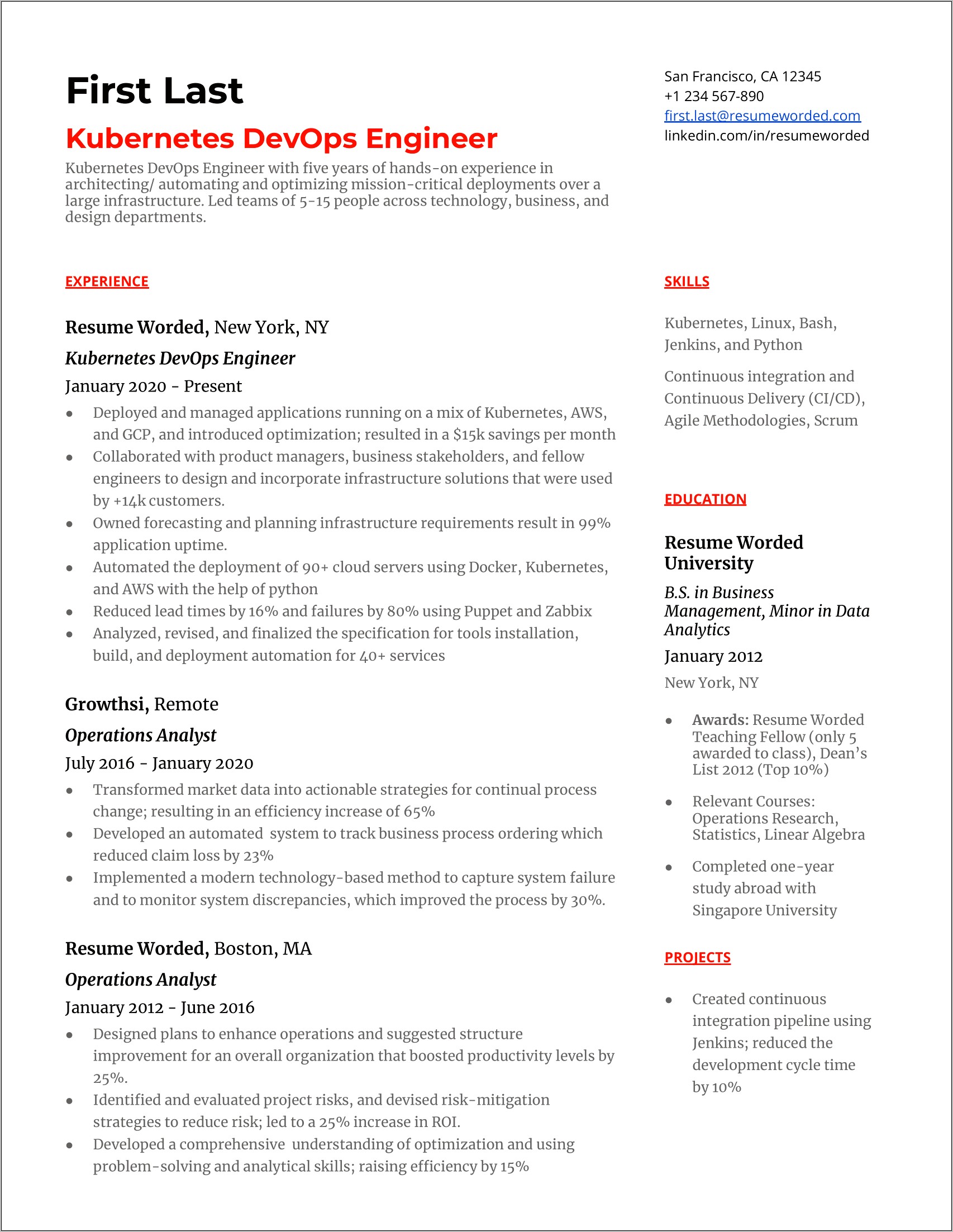 Systems Analyst Engineer Resume Samples