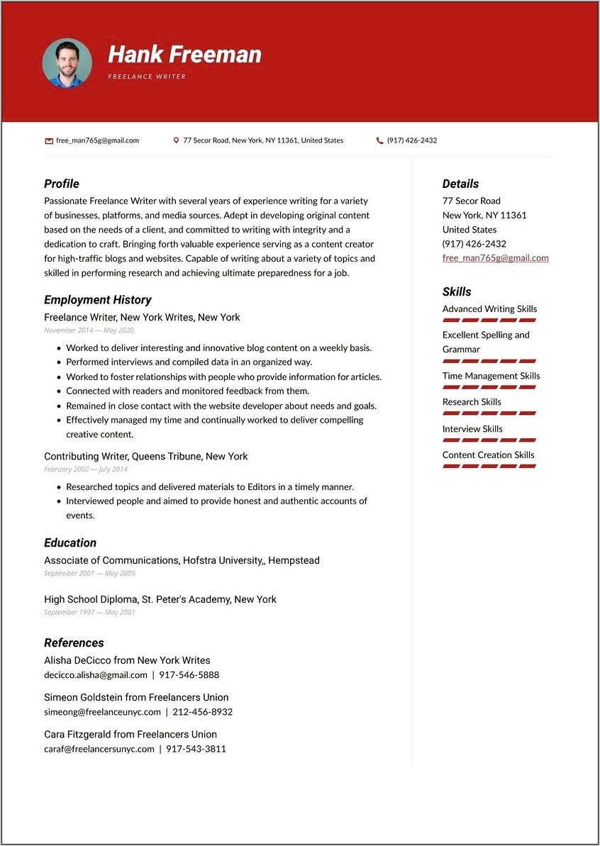 Technical Content Writer Resume Sample