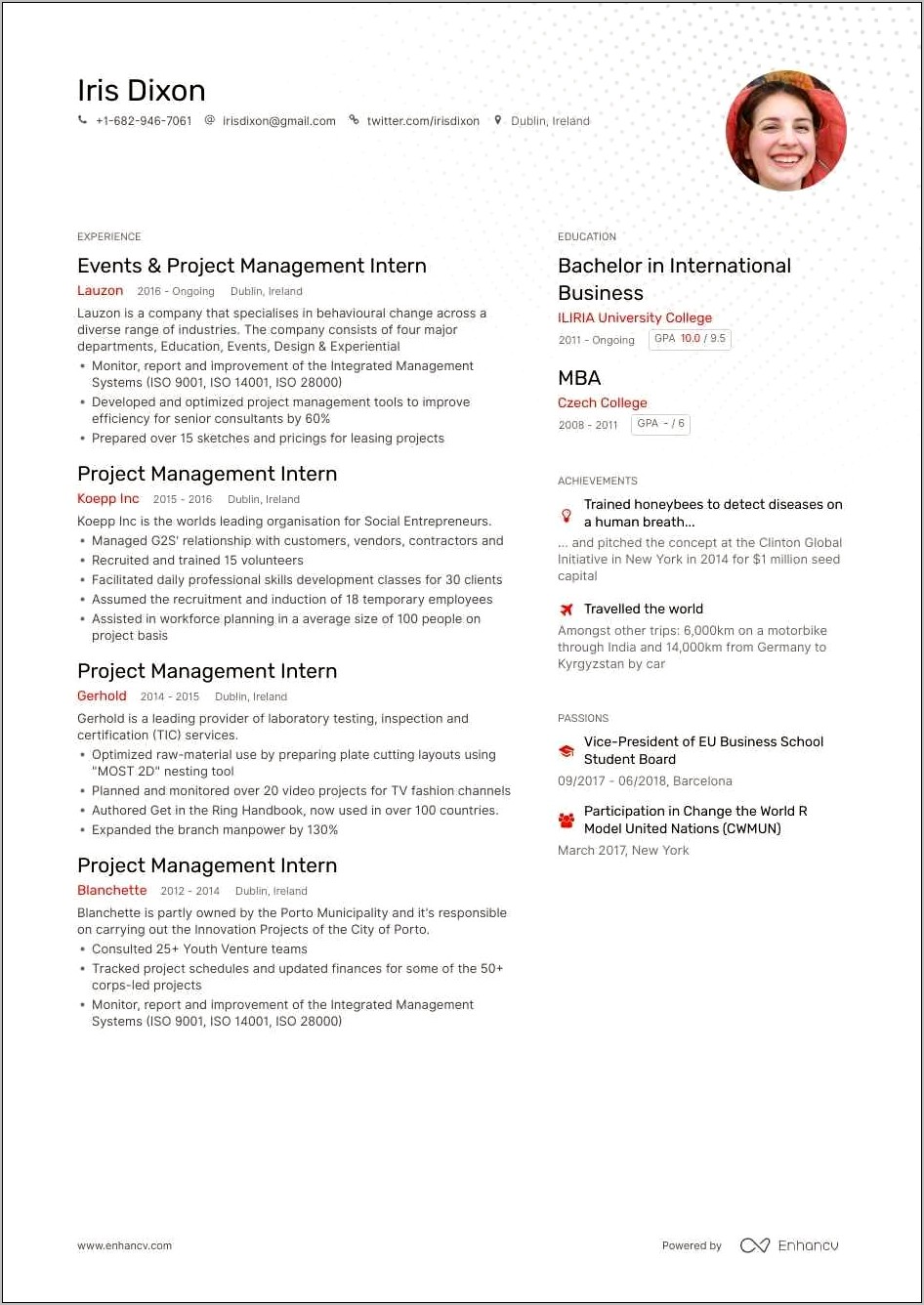 Top Ten Product Managers Resume