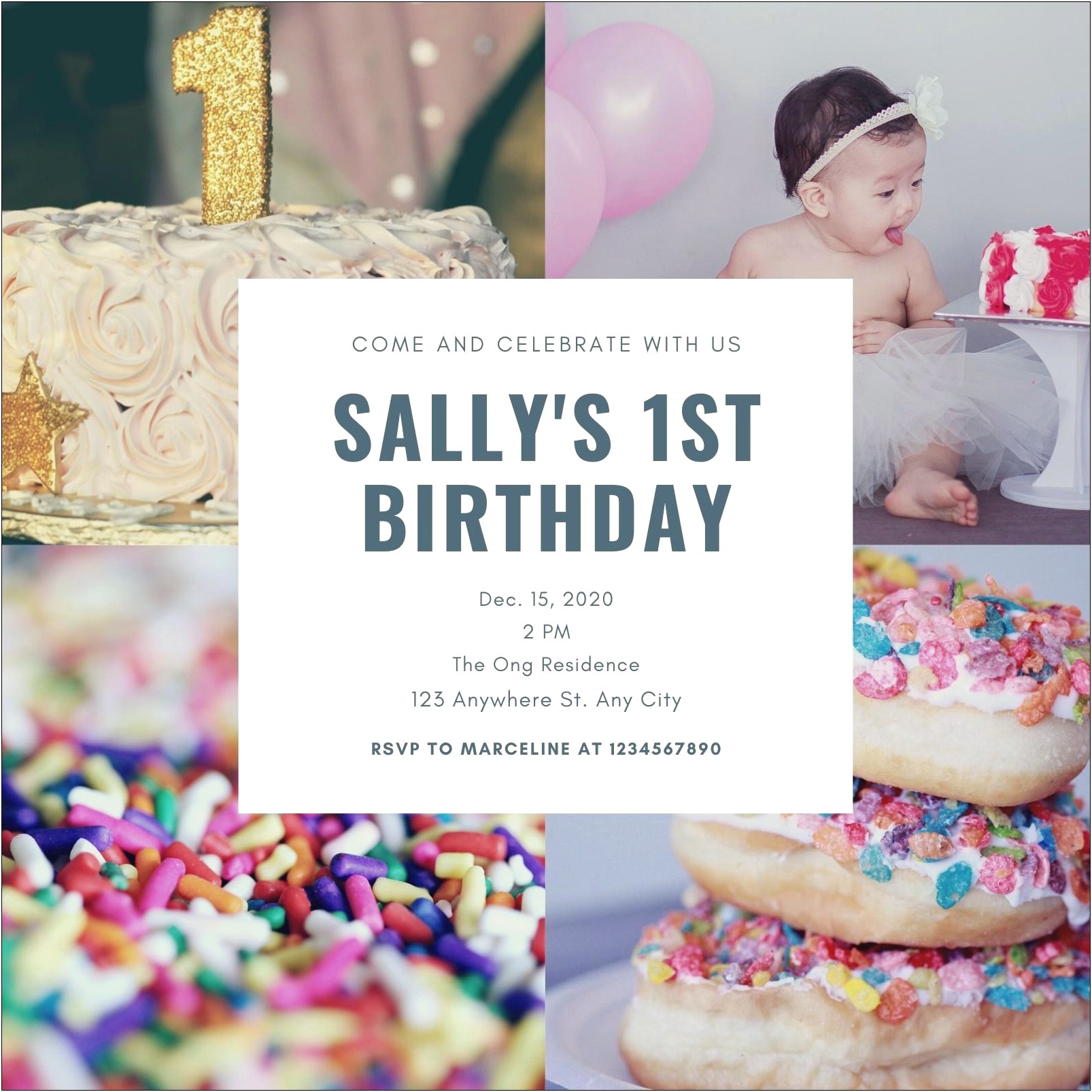 1st Birthday Party Invitations Free Templates