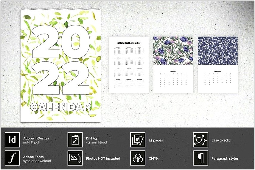 2014 Calendar Template Indesign Free Download