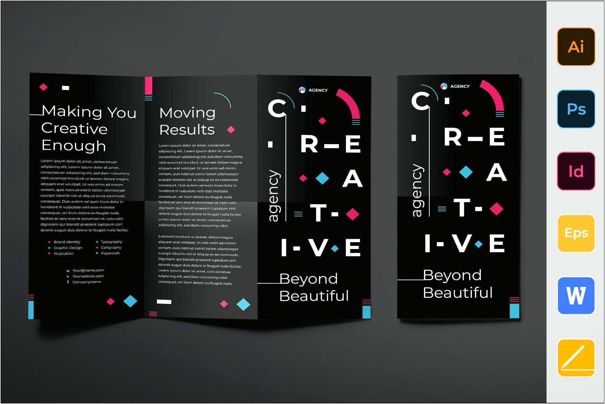 3 Fold Brochure Indesign Template Free