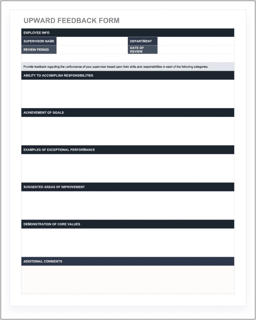 360 Degree Review Template Free Document