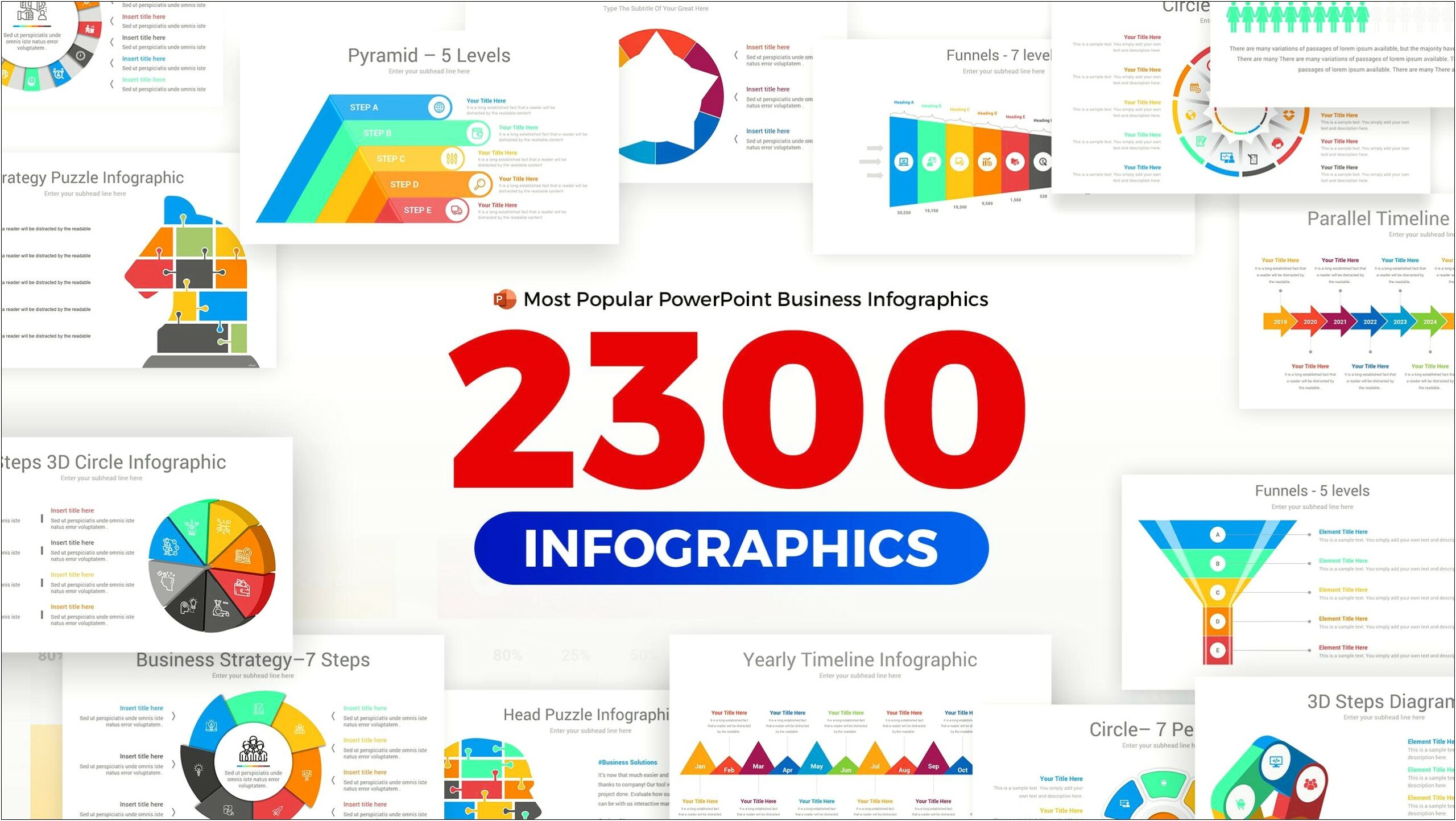 3d Paper Infographic Powerpoint Template Free