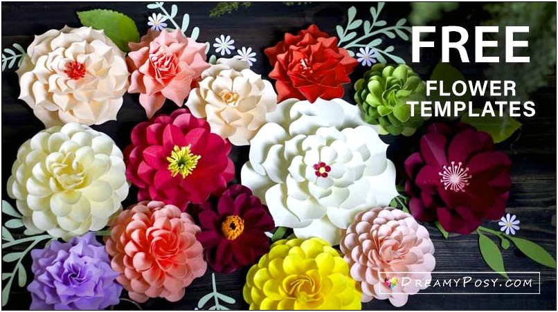 3d Paper Tropical Flower Templates Free
