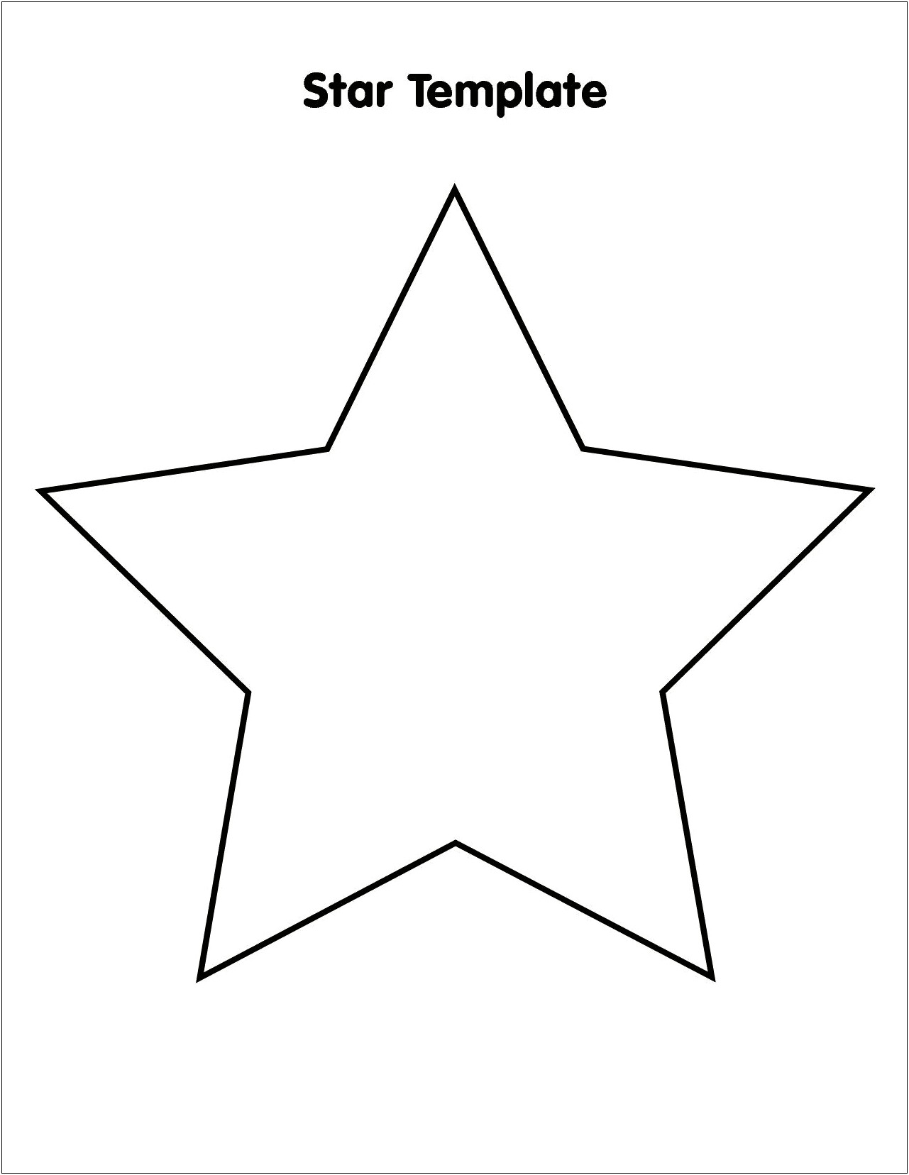 3x3 Star Free Printable Template Star