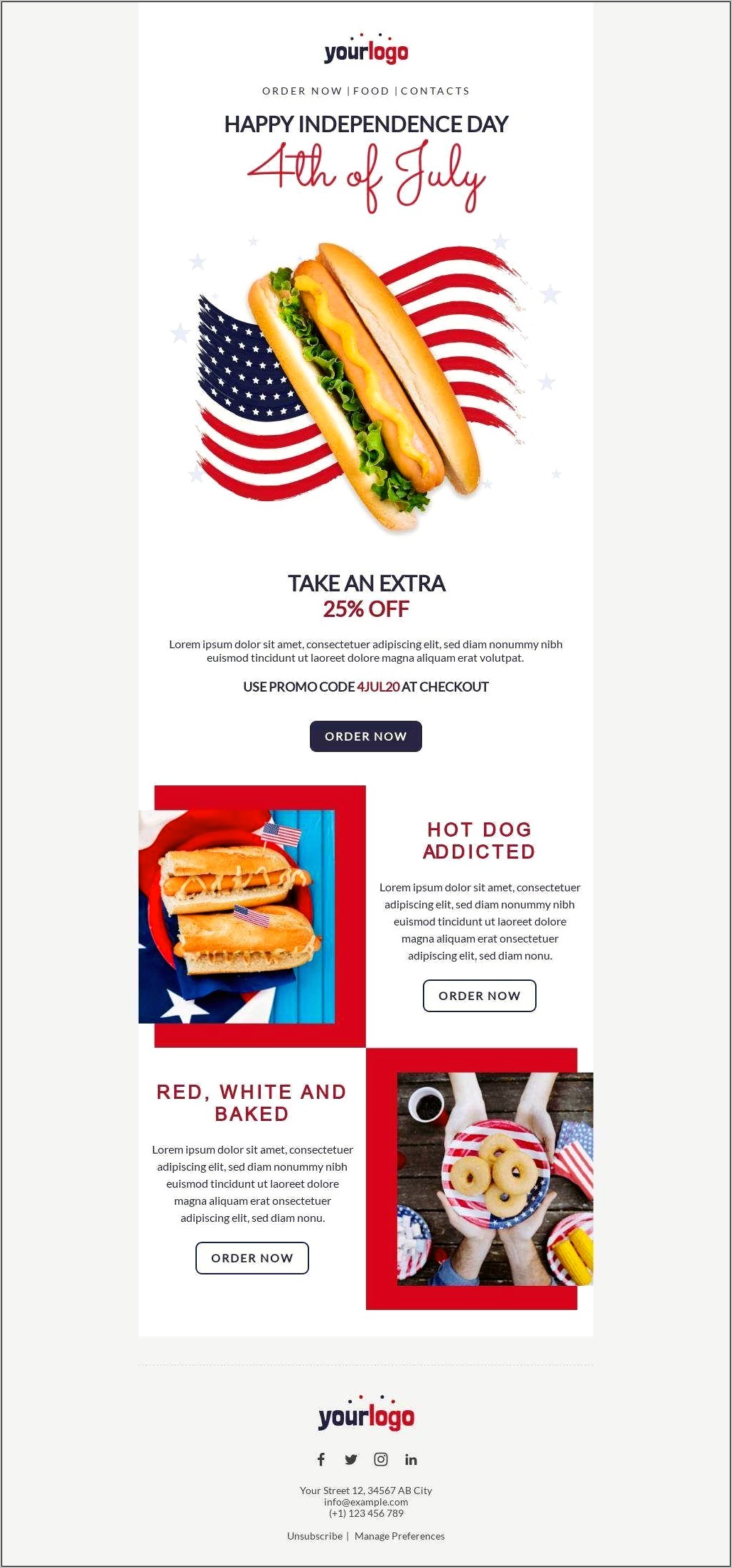 4th Of July Email Templates Free