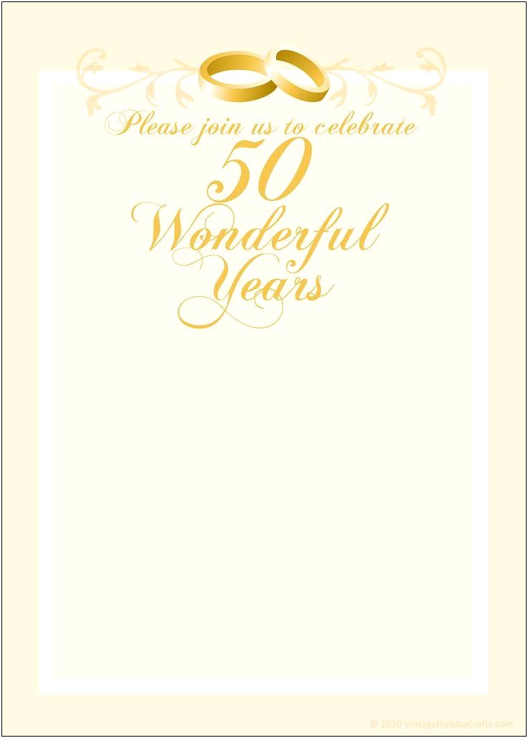 50th Anniversary Invitation Templates Free Download