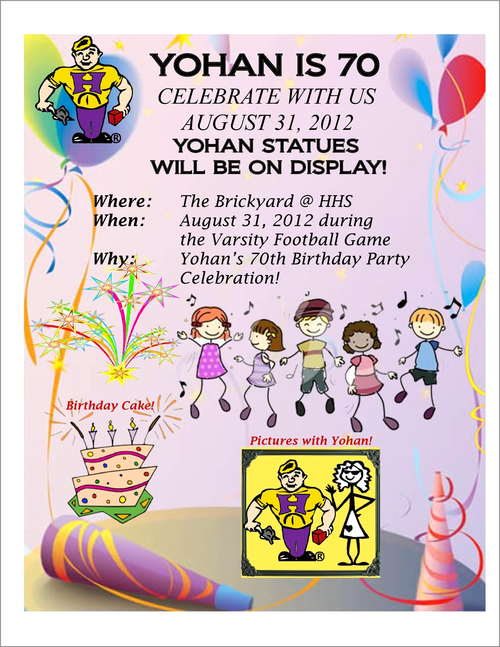 70th Birthday Party Invitation Templates Free
