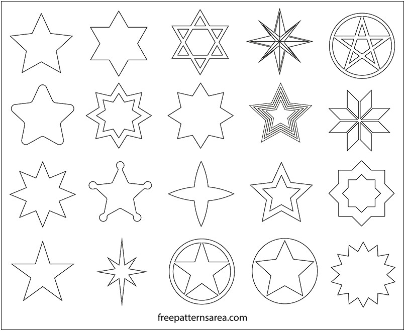 8 Point 3d Star Template Free