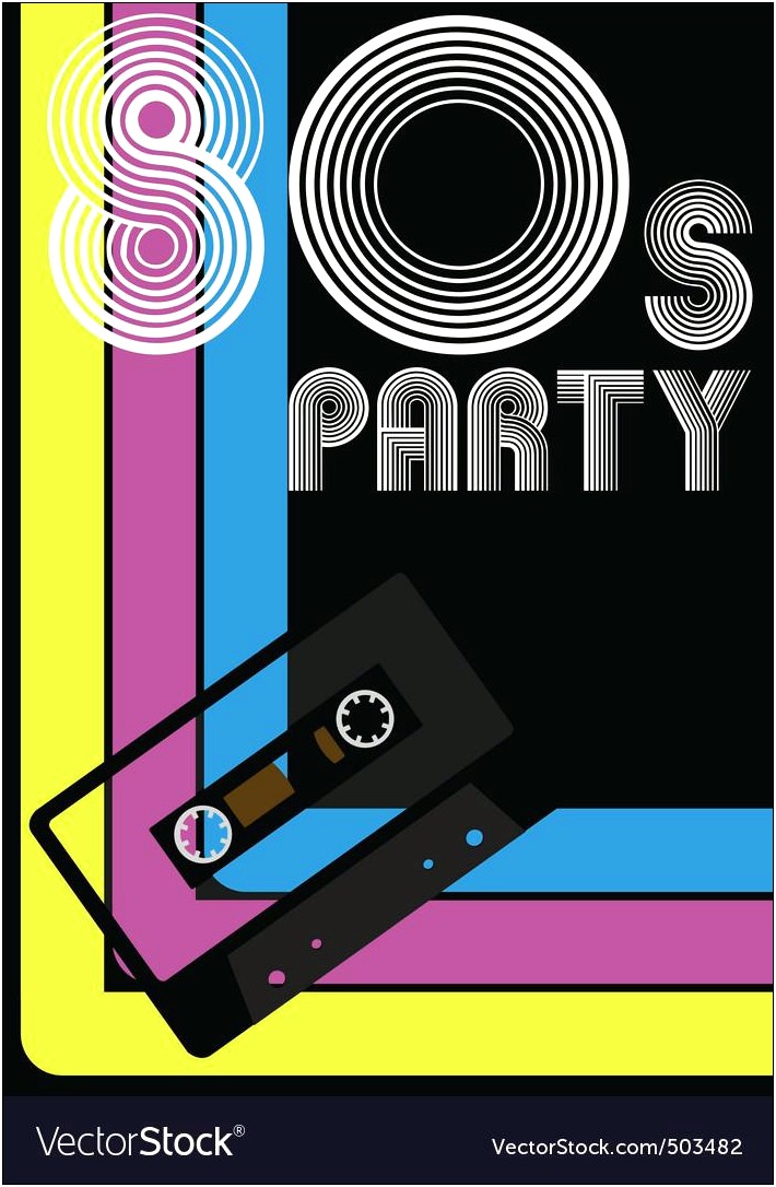 80s Party Flyer Template Free Download