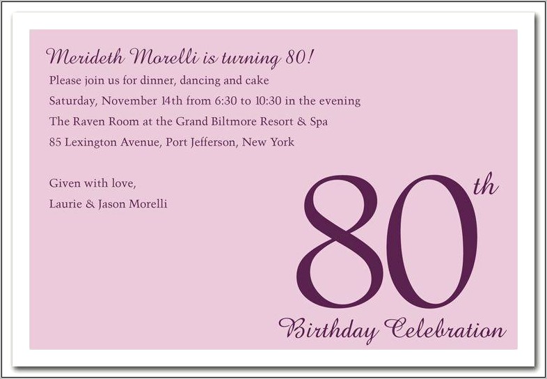 90th Birthday Party Invitation Templates Free