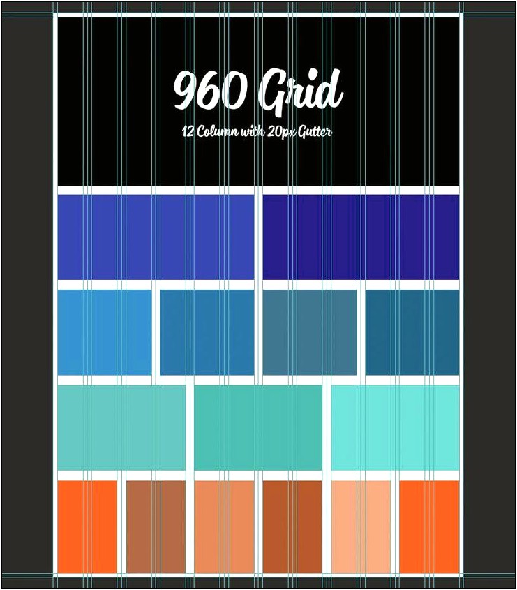960 Grid Psd Template Free Download