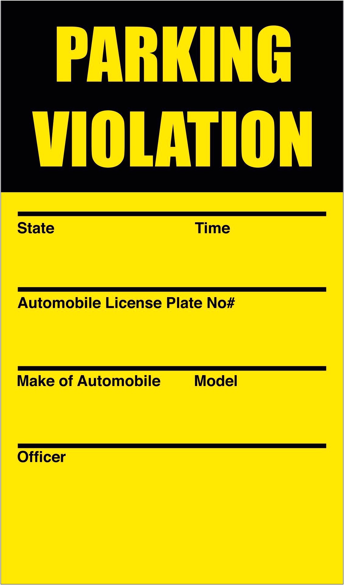 A Free Printable Parking Ticket Template