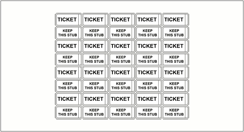 A Free Ticket Ticket Template Printable