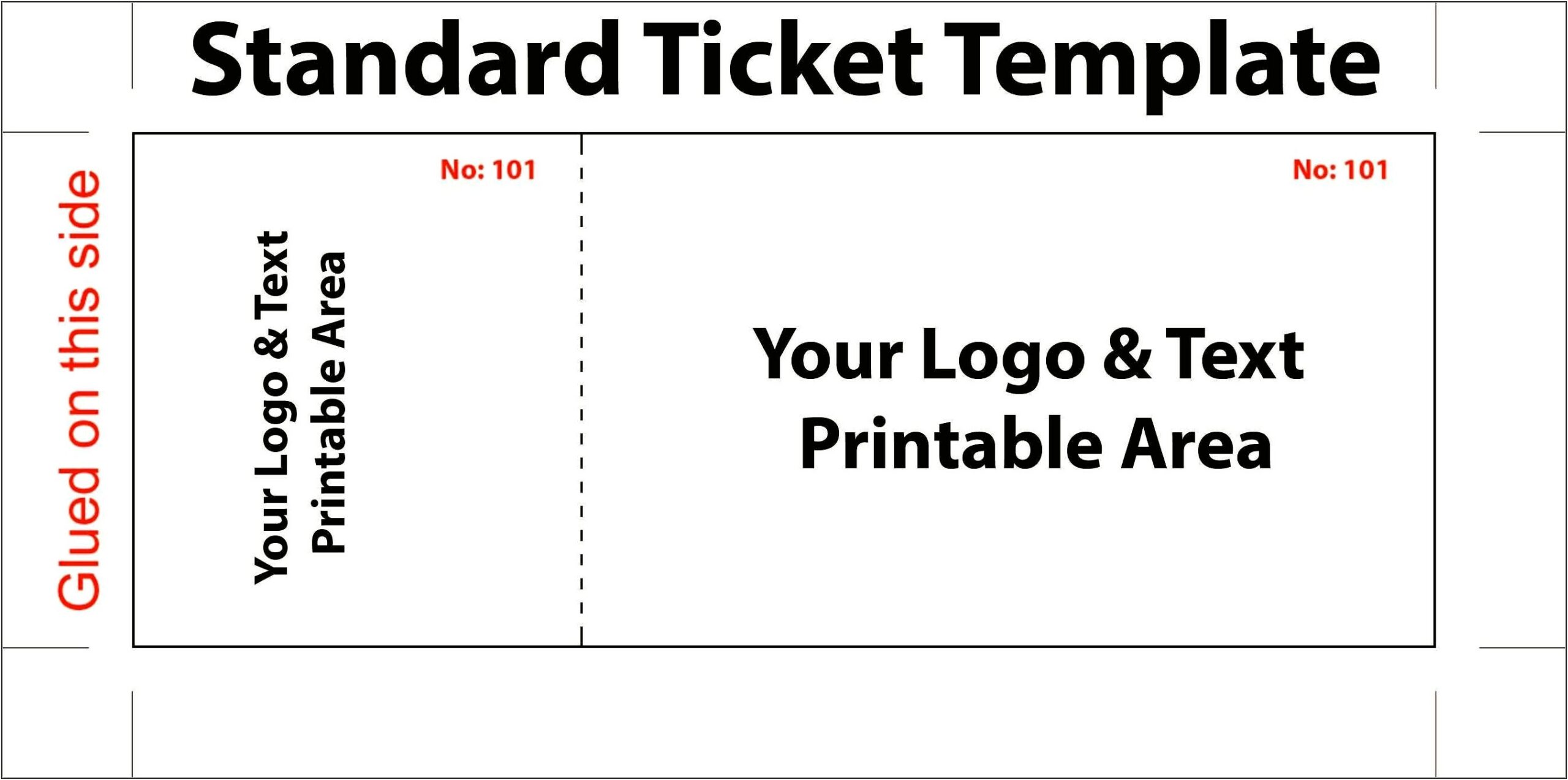 A Free Ticket Ticket Template Printout